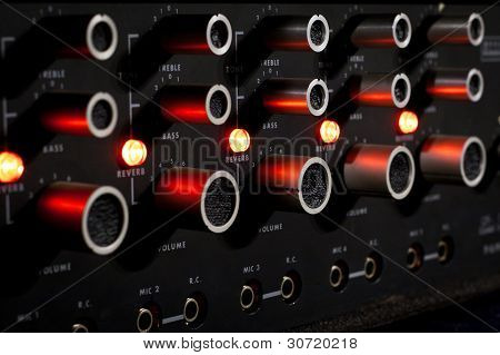 Control Panel Of A Sound Mixer