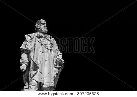 Garibaldi, The Italian And Latin America Hero. Monument Erected In The Center Of Vicenza, Made By Ar