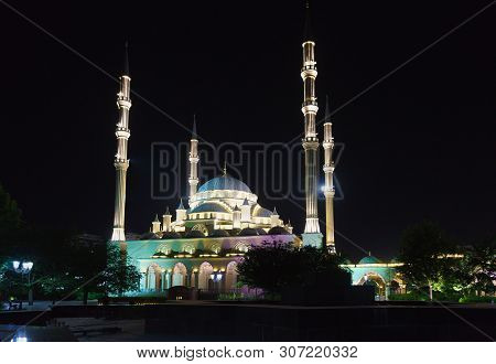 Mosque Heart Of Chechnya Named After Akhmat Kadyrov, Built In 2008 In The City Center. A Popular Att