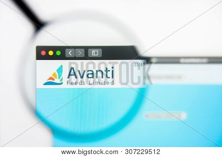 New York, New York State, Usa - 19 June 2019: Illustrative Editorial Of Avanti Feeds Website Homepag