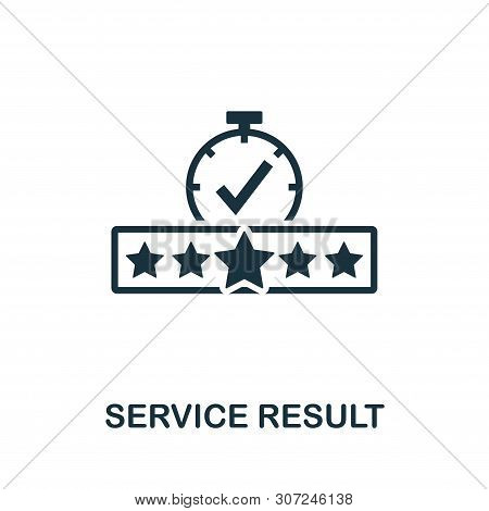 Service Result Vector Icon Symbol. Creative Sign From Quality Control Icons Collection. Filled Flat 