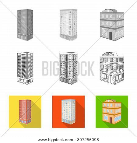 Vector Design Of Construction And Building Icon. Set Of Construction And Estate Stock Vector Illustr