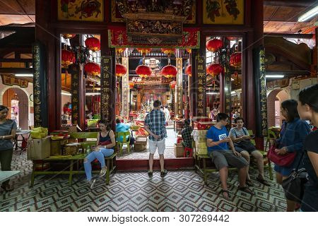 Kuala Lumpur, Malaysia. January 2019.  The Believers In Sin Sze Si Ya Temple