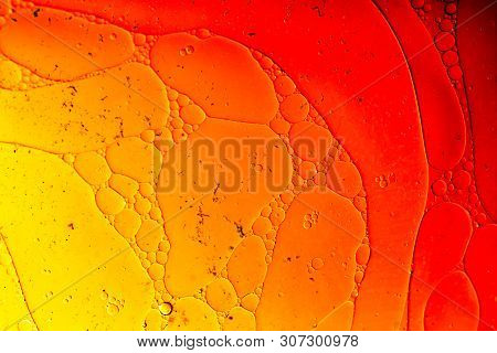 Oil Bubbles Inside Water Base Form Patterns