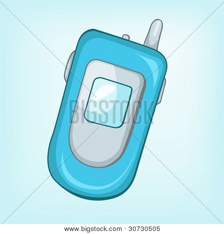 Cartoon Appliences telefono isolato su sfondo bianco. Vector.