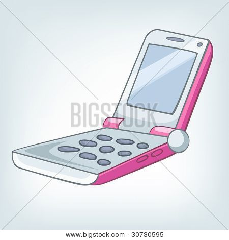 Cartoon Appliences telefono isolato su sfondo bianco. Vector.