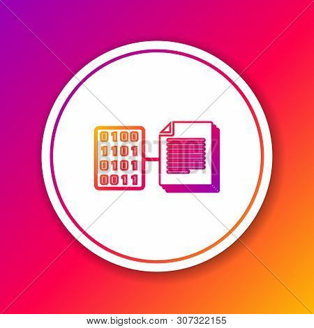 Color Smart Contract Line Icon Isolated On Color Background. Blockchain Technology, Cryptocurrency M
