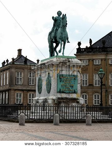 Copenhagen, Denmark - May 06 2007: Statue Of Frederico Quinto Clementi In The Royal Residence
