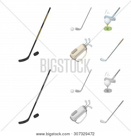 Vector Illustration Of And Stick Symbol. Set Of And Golf Vector Icon For Stock.