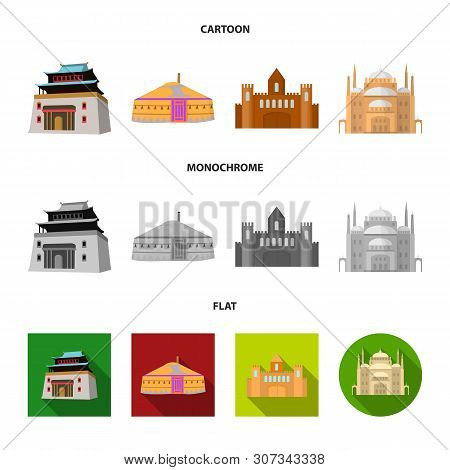 Vector Design Of Town And Chinatown Icon. Collection Of Town And Asian Vector Icon For Stock.