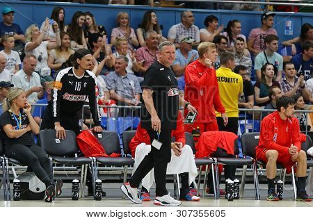 Kyiv, Ukraine - June 12, 2019: Nikolaj Jacobsen, Head Coach Of Denmark National Handball Team During