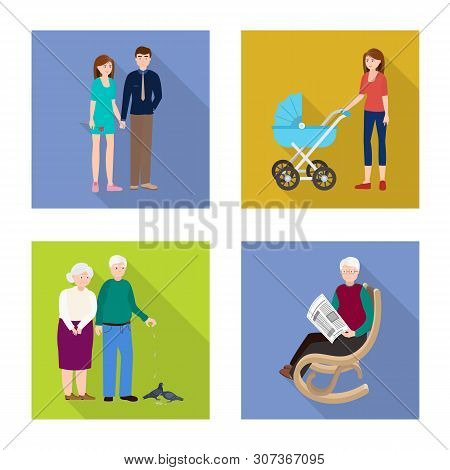 Isolated Object Of Generation And Happy Sign. Set Of Generation And Avatar Stock Vector Illustration