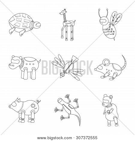Vector Design Of Toy And Automation Icon. Set Of Toy And Science Vector Icon For Stock.