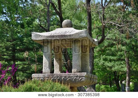 An Ancient Granite Stone Pagoda In Koryo Seonggyungwan, Confucian Educational Facility Of The Koryo 