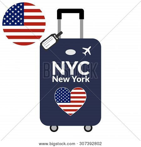 Luggage With Airport Station Code Iata Or Location Identifier And Destination City Name New York, Ny