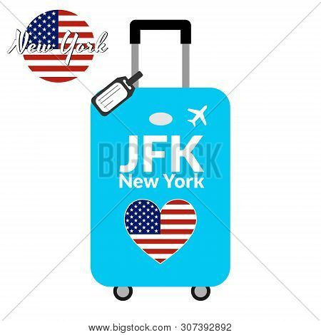 Luggage With Airport Station Code Iata Or Location Identifier And Destination City Name New York, Jf