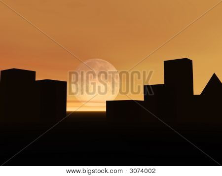 Luna sulla città
