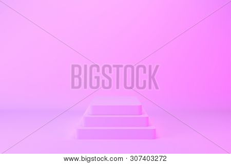 3d Render, Abstract Geometric Background, Minimalistic Primitive Shapes, Modern Mock Up, Empty Showc