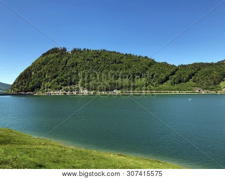 Hill Gugelberg Above Alpine Lake Wagitalersee Or Waegitalersee, Innerthal - Canton Of Schwyz, Switze