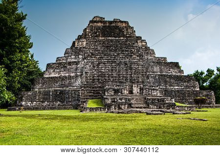 Chacchoben, Mexico - November 21, 2010. Archaeological Site Of Chacchoben In Yucatan Peninsula, Quin