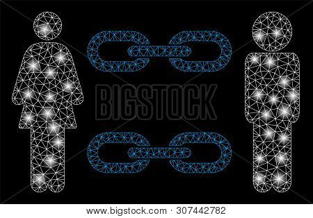 Glowing Mesh Family Vector Photo Free Trial Bigstock 307442782
