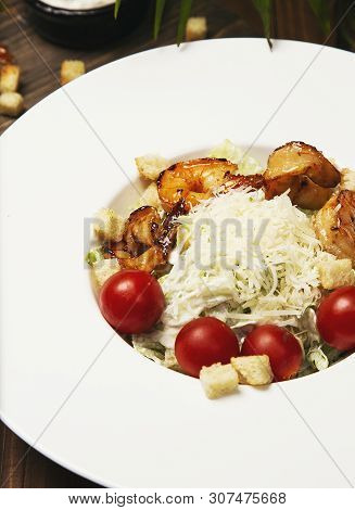 Papaya Crevettes Salads With Tomatoes - Sea Food With Fresh Prawns , Cockles With Spicy Sauce -  - I