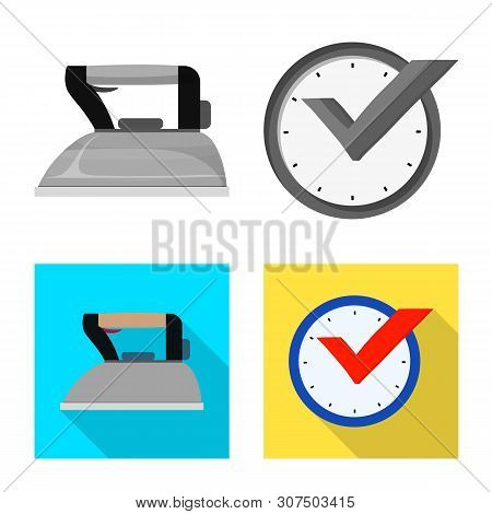 Vector Illustration Of Laundry And Clean Icon. Collection Of Laundry And Clothes Stock Vector Illust