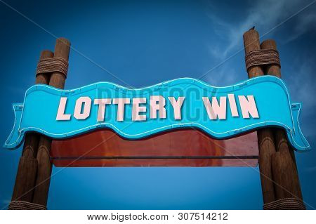 Street Sign The Direction Way To Lottery Win
