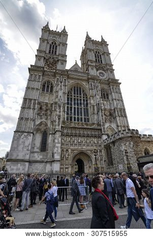The Entrance To The Abbey Of Westminster Abbey On The Occasion Of A Mundane Event