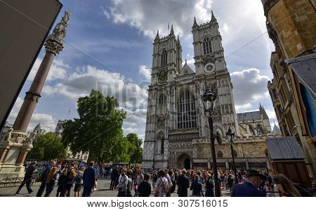 The Entrance To The Abbey Of Westminster Abbey On The Occasion Of A Mundane Event