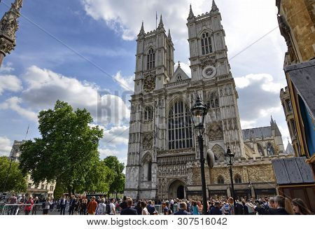 The Entrance To The Abbey Of Westminster Abbey On The Occasion Of A Mundane Event