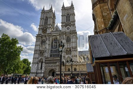 The Entrance To The Abbey Of Westminster Abbey On The Occasion Of A Mundane Event