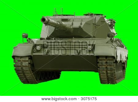 Leopard militær Tank på grøn