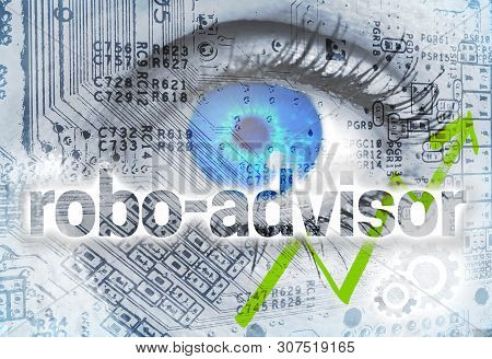 Robo-advisor Concept Background With Eye And Graph