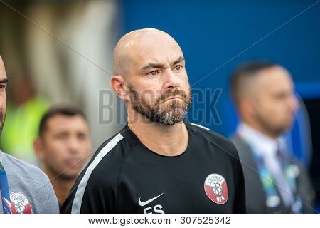 Rio De Janeiro, Brazil - June 18, 2019: Coach Hassan Al-haidos During The America Cup 2019 Group B A