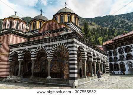 Rila, Bulgaria - May 3, 2019: Rila Monastery, Bulgaria. The Rila Monastery Is The Largest And Most F