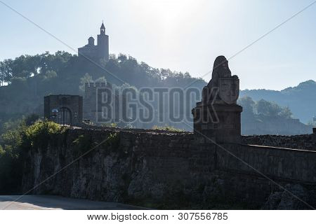 Entrance Gate Of Tsarevets Fortress And Patriarch Church On The Tsarevets Hill In Veliko Tarnovo, Bu