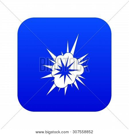 Nucleate Explosion Icon Digital Blue For Any Design Isolated On White Vector Illustration