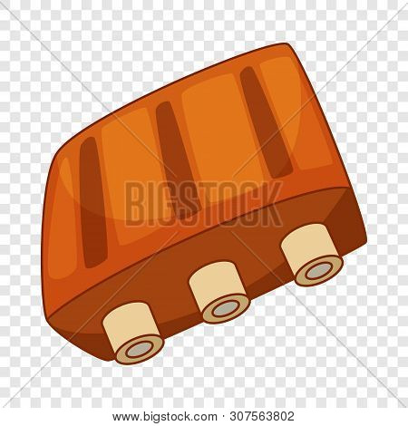 Pork Ribs Icon. Cartoon Illustration Of Pork Ribs Vector Icon For Web
