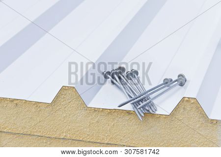 Self-tapping Screws For Mounting Sandwich Panels. Hardware For Installation.