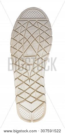 Sneakers Isolated On White Background. Sport Shoes Wjith White Outsole.top Front  View