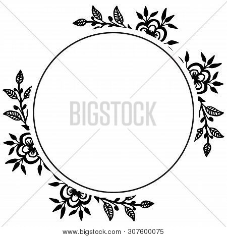 Vector Illustration Decorative Flower Frame For Ornamnet Modern