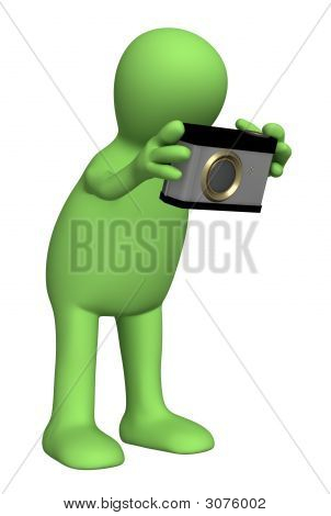 3D fotograf marionet med en Photocamera