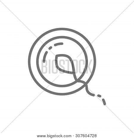 Vector Fertilization, Ovum, Spermatozoon, Sperma Line Icon.