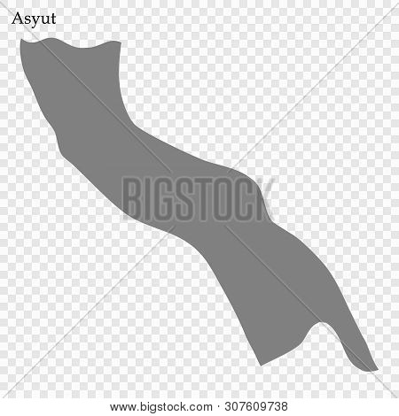 High Quality Map Of Asyut Is A Governorate Of Egypt