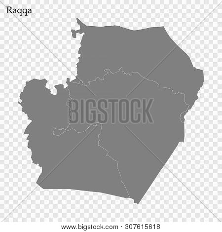 High Quality Map Of Raqqa Is A Governorate Of Syria, With Borders Of The Districts