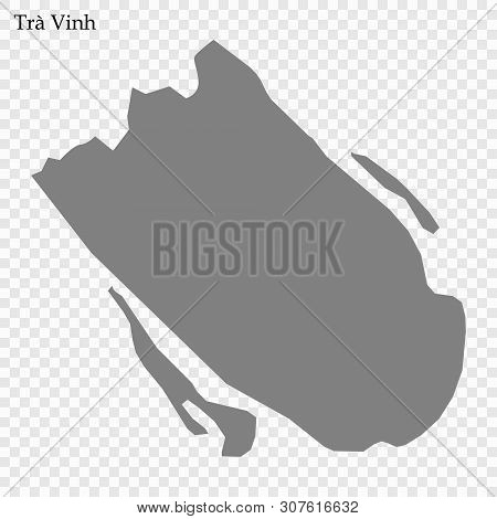 High Quality Map Of Tra Vinh Is A Province Of Vietnam