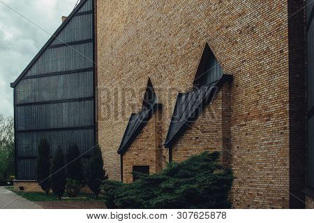 Rypin, Poland - 2018.04.26: Exterior Of Church Of The Sacred Heart Of Jesus, Rypin, Poland
