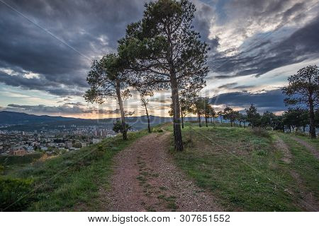 Hilltop In Georgian Park In Tiflis