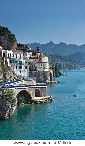 Visning af Atrani, Costiera Amalfitana, Italien